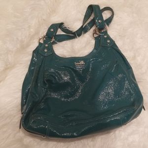 Kelly green Coach shoulder bag